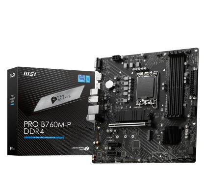 Płyta główna MSI Płyta główna PRO B760M-P DDR4 s1700 4DDR4 DP/HDMI 2M.2 mATX